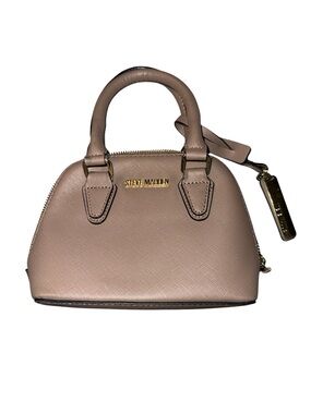 Steve Madden Taupe Dome Satchel with Gold Hardware